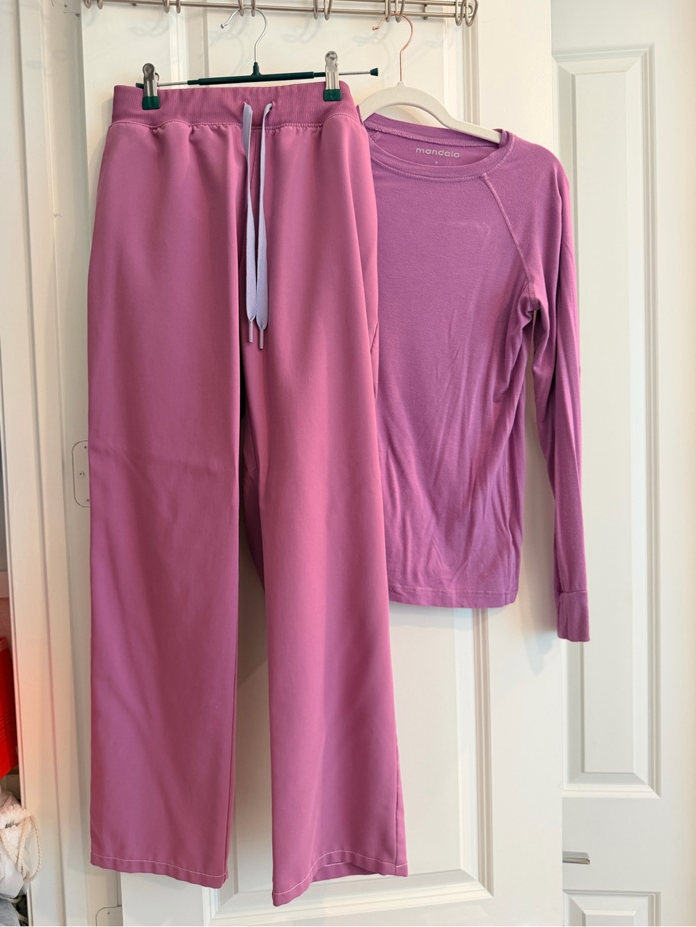 Jaanuu Purple Scrub Pants with Mandala Underscrub Top